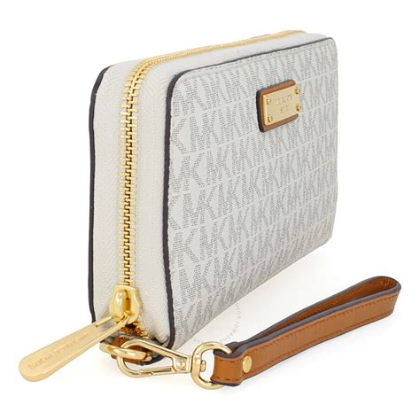 michael kors jet set continental wallet vanilla|continental wristlet.